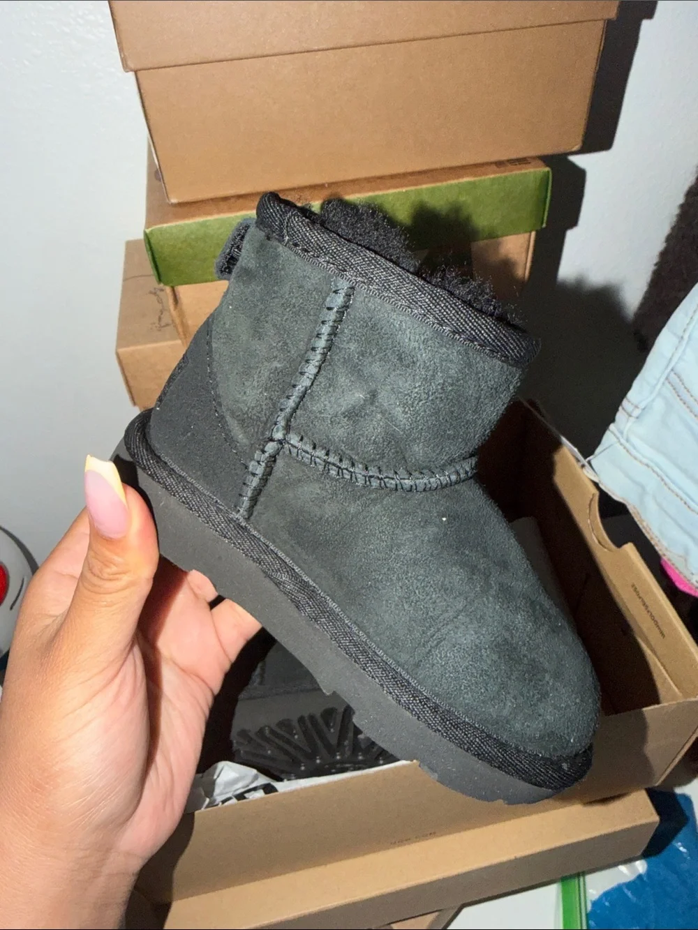 UGG Black Classic Mini II Boots Box Label